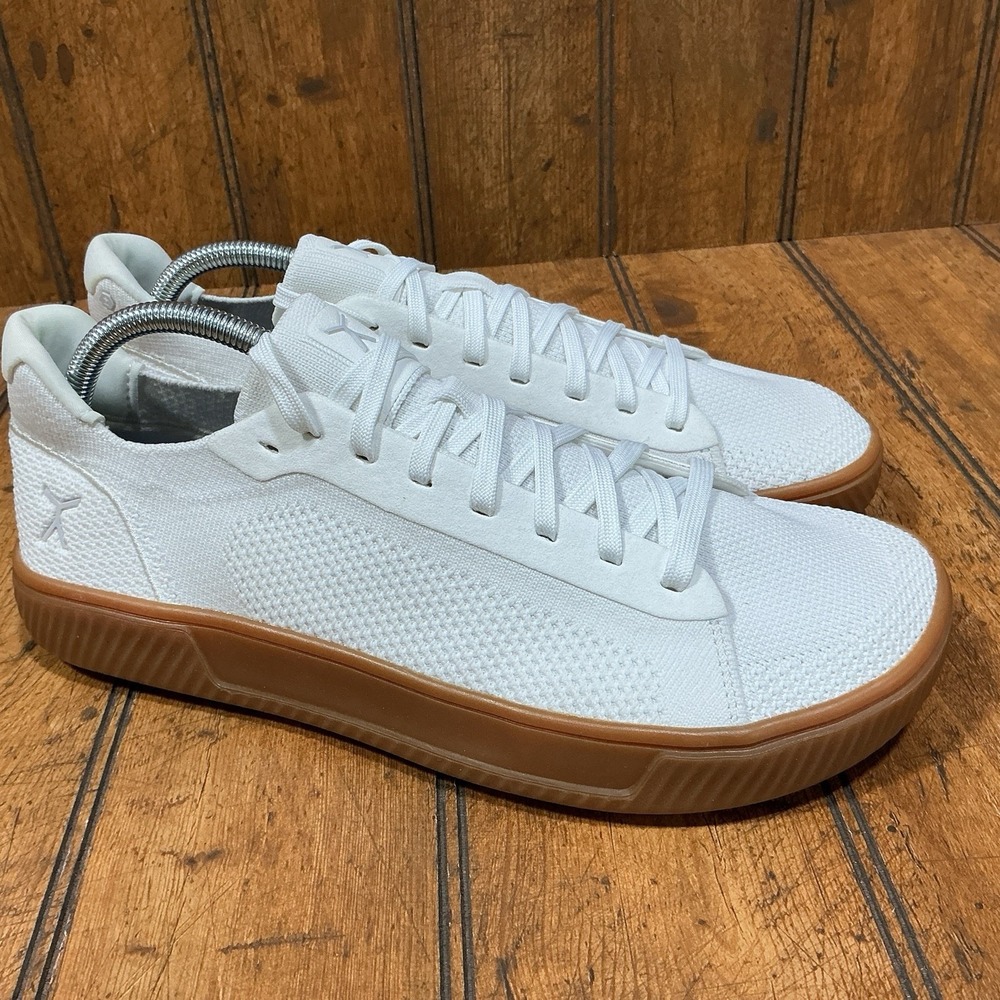 Flux Footwear Adapt Trainer White Gum Mens Size 10.5 Athletic Knit Shoes Sneaker